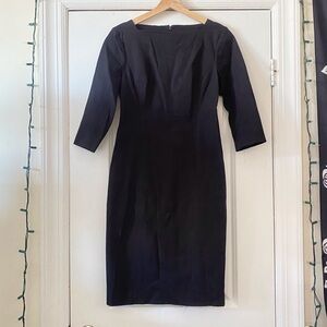 Banana Republic Boat Neck Black Midi Dress